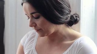 Chubby teen mormon plays